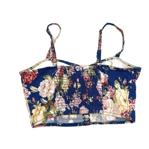 STREETWEAR Society crop top floral festival spaghetti straps size S woman’s - Picture 8 of 12